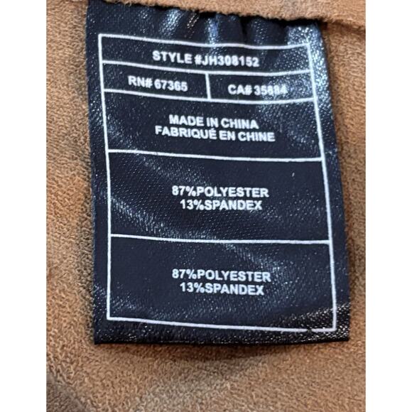 NWT Jack By BB Dakota Women’s Coyle Drapey Faux Suede Dress in Camel Size Large - Picture 5 of 6